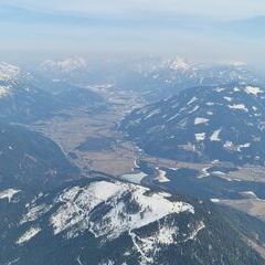 Flugwegposition um 13:09:21: Aufgenommen in der Nähe von Gemeinde Liezen, Liezen, Österreich in 2176 Meter